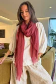 Classic Portobello Scarf Indian Red